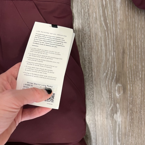 ♥️SOLD♥️NWT LULULEMON WINTER WARRIOR  LONG JACKET - Picture 11 of 14